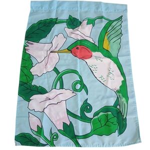 Garden Flag Hummingbird With  Flowers Springtime Flowers garden decor